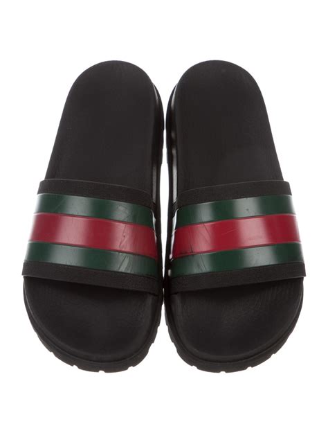 Shop Gucci Web Slide Sandals 